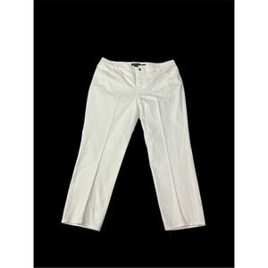 Lafayette 148 white Thompson ankle pants 16
